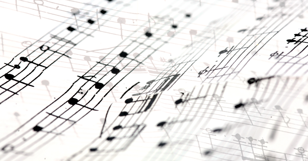 Spartito musicale con note
